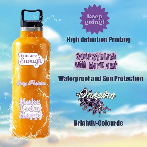 50PCS Purple Inspirational Stickers, Motivational Quote Stickers for Vision Board Water Bottles Laptops, Affirmation Purple Aesthetic Sticker for Girls,Adults in Kuwait