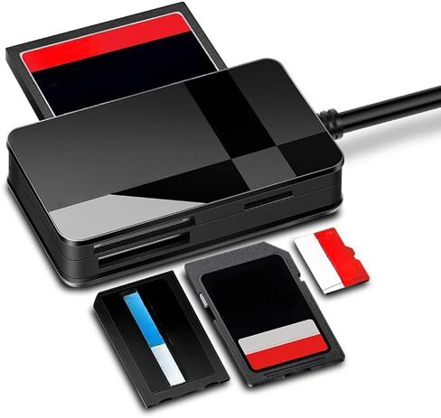 USB 3.0 Card Reader,Plug & Play, Compatible with Apple & Windows, Supports SD, TF, MS, CF Cards in Saudi Arabia
