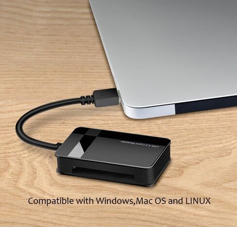 USB 3.0 Card Reader,Plug & Play, Compatible with Apple & Windows, Supports SD, TF, MS, CF Cards in Saudi Arabia