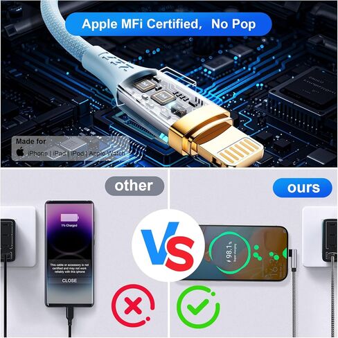 3Pack Right Angle Short iPhone Charge Cable, 90 Degree Apple USB A to Lightning Cable 15cm+30cm+30cm, Nylon Braided Sync Data Charger Cable, Fast Charge Cord for iPhone 14 13 12 11 Pro Max Xr 8 7 Plus in Saudi Arabia