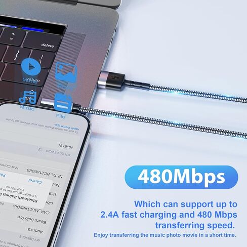 3Pack Right Angle Short iPhone Charge Cable, 90 Degree Apple USB A to Lightning Cable 15cm+30cm+30cm, Nylon Braided Sync Data Charger Cable, Fast Charge Cord for iPhone 14 13 12 11 Pro Max Xr 8 7 Plus in Saudi Arabia