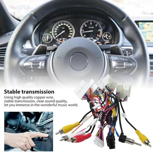 Car Stereo Radio Power Cable 16 PIN بديل لـ Toyota Camry 4runner Avalon Corolla Tacoma Venza Yaris Highlander Matrix Prius in Kuwait