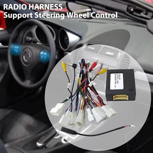 Car Stereo Radio Power Cable 16 PIN بديل لـ Toyota Camry 4runner Avalon Corolla Tacoma Venza Yaris Highlander Matrix Prius in Kuwait