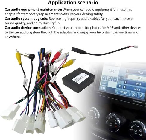 Car Stereo Radio Power Cable 16 PIN بديل لـ Toyota Camry 4runner Avalon Corolla Tacoma Venza Yaris Highlander Matrix Prius in Kuwait