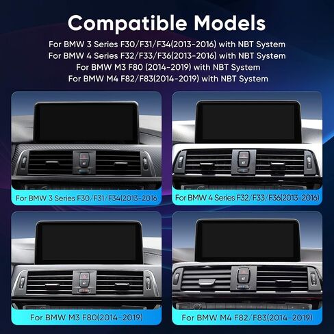 10.25 بوصة لاعب الوسائط المتعددة للسيارة لـ BMW NBT 3 4 Series F30 F31 F34 (2013-2016) نظام راديو لللمس التلقائي للمسار اللاسلكي (3S-NBT-168) in Kuwait