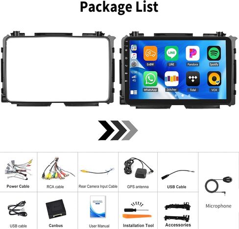 [4+64G] 8-Core Android 15 Car Stereo for Honda Vezel HR-V 2014-2019 with Wireless Carplay&Android Auto,9 Inch Car Radio with Mirror Link Bluetooth FM/RDS WiFi GPS SWC Dual USB+Mic in Saudi Arabia