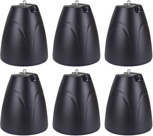 Rockville PEN-65T Black 6.5" 70V/100V/8-Ohm Hanging Pendant Speakers, Clear Sound, Easy Install, Durable Build, Perfect for Restaurants and Bars (6 Item) in Saudi Arabia