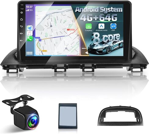 [8 Core 4 + 64g] ترقية Android 15 Radio for Mazda 3 Axela 2014-2019 ، 9 بوصة IPS شاشة اللمس ستيريو-3D Car Model ، مروحة التبريد ، 5G/WIFI ، DSP HI-RES ، تصميم واجهة المستخدم المخصصة + كاميرا احتياطية + Canbus in Saudi Arabia