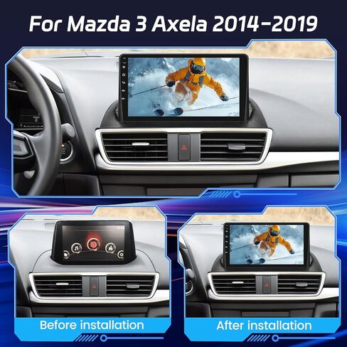[8 Core 4 + 64g] ترقية Android 15 Radio for Mazda 3 Axela 2014-2019 ، 9 بوصة IPS شاشة اللمس ستيريو-3D Car Model ، مروحة التبريد ، 5G/WIFI ، DSP HI-RES ، تصميم واجهة المستخدم المخصصة + كاميرا احتياطية + Canbus in Saudi Arabia