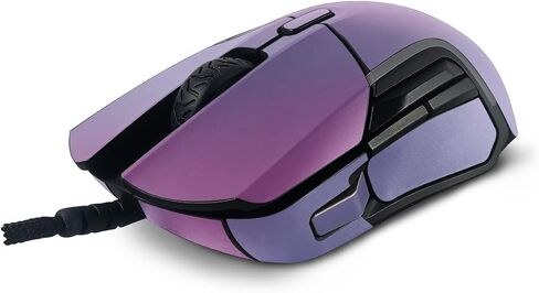 MightySkins Skin Compatible with SteelSeries Rival 5 Gaming Mouse - Purple Fog | Protective, Durable, and Unique Vinyl Decal wrap Cover | Easy to Apply, Remove, and Change Styles | Made in The USA in Saudi Arabia