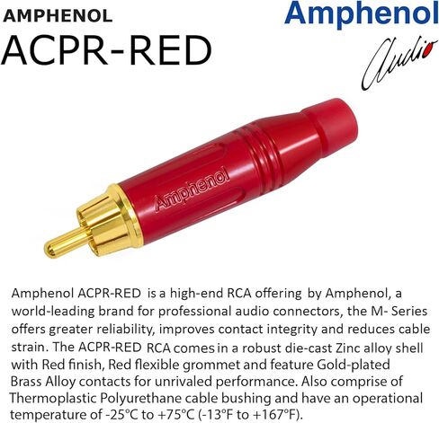 50 Foot RCA Cable Pair - WBC-PRO-LOCAP Low-Capacitance (14pF/ft) 22 AWG Ultra-Silent Audiophile & Professional-Grade Audio Interconnect Cable with Amphenol ACPR Gold RCA Plugs & Black Tweed Jacket in Kuwait