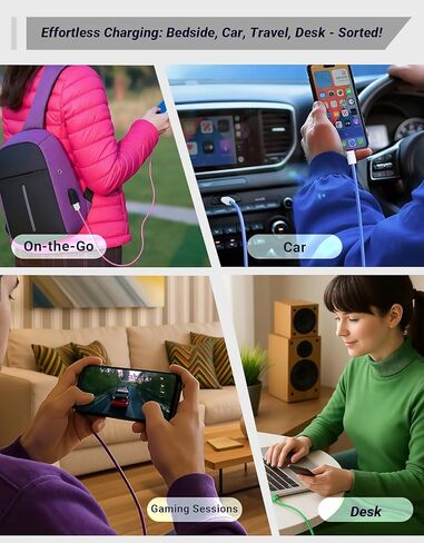 كابل شاحن منسوج 3 قدم من أجل Apple ، USB C إلى USB C Cable 60W من النوع C من النوع C الشحن السريع المتوافق مع iPhone 16/16 Plus/16 Pro/16 Pro Max/iPhone 15/15 Pro Max/iPad Pro/Airpods (2 Pack) in Kuwait