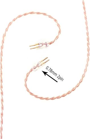 IEM Earphone Cable, OCC Copper 2-Pin 0.78mm, MMCX 3.5mm Plug, 1.25m (1, mmcx-3.5) in Saudi Arabia