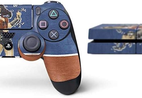ألعاب Skinit Scenit Gaming Skin متوافقة مع وحدة التحكم PS4 وحزمة التحكم - تصميم Warner Bros Wonder Bombshell المرخص رسميًا in Saudi Arabia