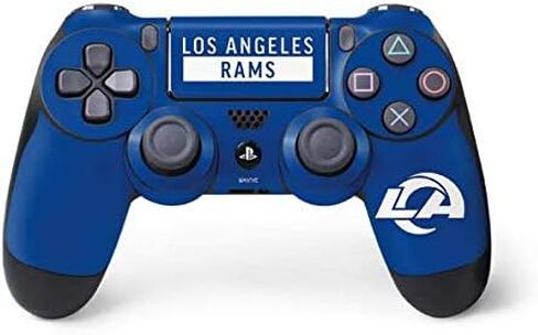 Skinit Skinit Gaming Gaming Continciped مع وحدة تحكم PS4 - NFL Los Angeles Rams بالأبيض والأسود in Saudi Arabia