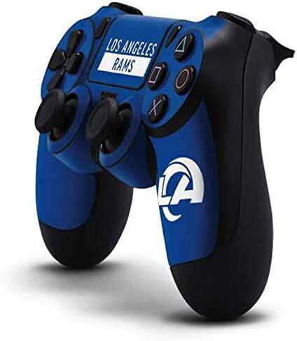 Skinit Skinit Gaming Gaming Continciped مع وحدة تحكم PS4 - NFL Los Angeles Rams بالأبيض والأسود in Saudi Arabia