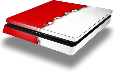 التفاف الجلد فينيل ملصق متوافق مع Sony PlayStation 4 Cliss Console Colors Red White (PS4 غير متضمن) in Kuwait