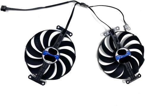 مروحة التبريد 2PCS 95 مم 7PIN T129215SU FDC10U12S9-C CF1012S RTX3060 TI GPU مروحة متوافقة مع RTX 3060 TI 3070 3060TI عشاق الرسومات (FDC10U12S9-C) in Saudi Arabia