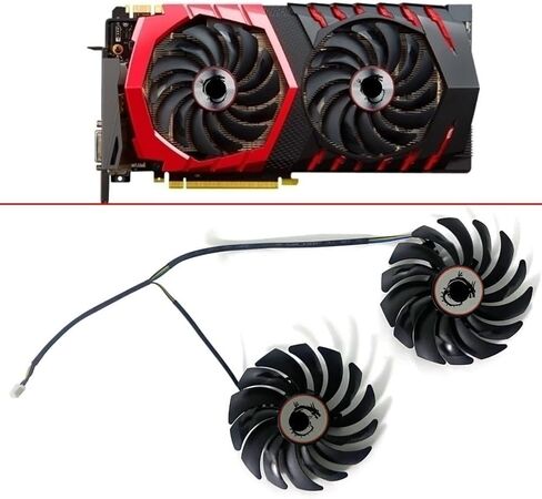 Cooling Fan 95MM 4PIN PLD10010S12HH Compatible with RX 470 480 570 580 GTX 1080Ti 1080 1070 1060 Gaming GPU Fan in Saudi Arabia