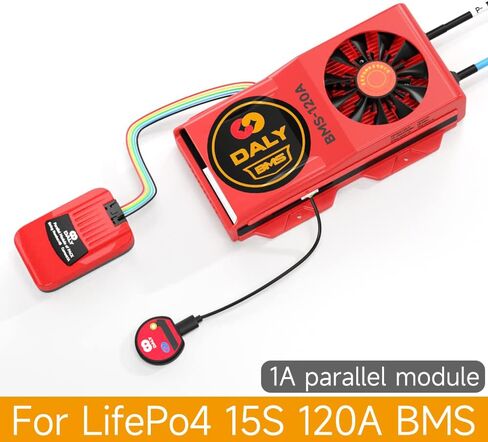 DALY BMS Parallel Module 1A+ LIFEPO4 SMART BMS 8S 24V 200A مع مروحة التبريد UART RS485 CAN BLUETOOTH BMS PRAMETRAMER in Saudi Arabia