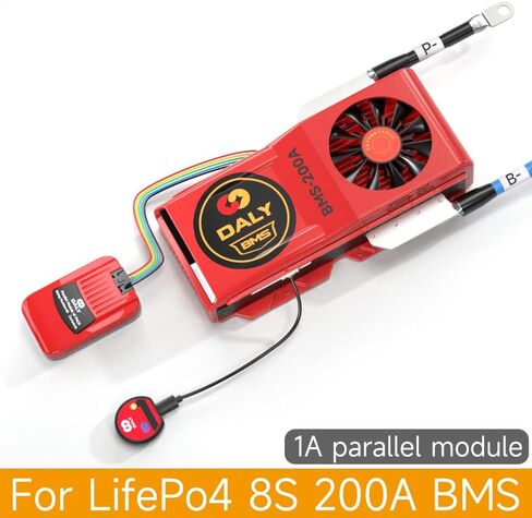 DALY BMS Parallel Module 1A+ LIFEPO4 SMART BMS 8S 24V 200A مع مروحة التبريد UART RS485 CAN BLUETOOTH BMS PRAMETRAMER in Saudi Arabia