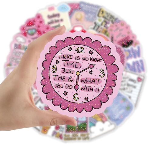 100PCS Motivational Words Stickers for Adults, Holoraphic Waterproof Vinyl Inspirational Quote Stickers for Water Bottle Laptop Journaling Scrapbook in Saudi Arabia