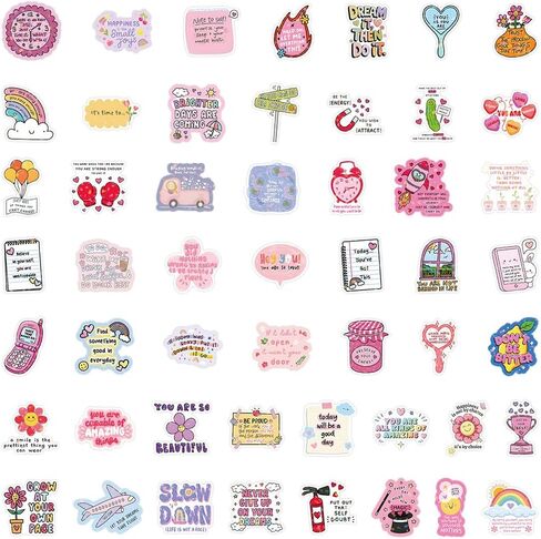 100PCS Motivational Words Stickers for Adults, Holoraphic Waterproof Vinyl Inspirational Quote Stickers for Water Bottle Laptop Journaling Scrapbook in Saudi Arabia