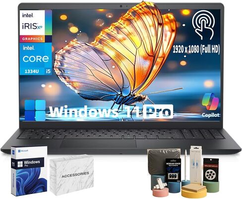 Dell Inspiron3530 Touch Screcnen Business Laptop • 15.6 "FHD • Intel 13th Core I5-1334U CPU • Intel UHD Graphics • Copilot AI • WiFi6 • لوحة رقمية • Win11 Pro • W/Accessoires (64GB RAM | 2TB SSD) in Saudi Arabia