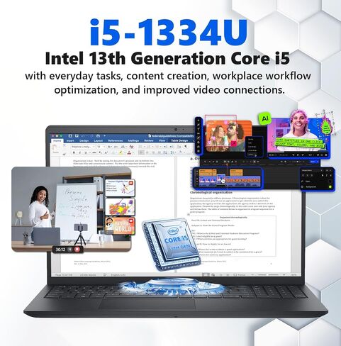 Dell Inspiron3530 Touch Screcnen Business Laptop • 15.6 "FHD • Intel 13th Core I5-1334U CPU • Intel UHD Graphics • Copilot AI • WiFi6 • لوحة رقمية • Win11 Pro • W/Accessoires (64GB RAM | 2TB SSD) in Saudi Arabia