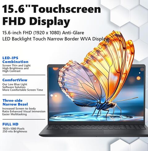 Dell Inspiron3530 Touch Screcnen Business Laptop • 15.6 "FHD • Intel 13th Core I5-1334U CPU • Intel UHD Graphics • Copilot AI • WiFi6 • لوحة رقمية • Win11 Pro • W/Accessoires (64GB RAM | 2TB SSD) in Saudi Arabia
