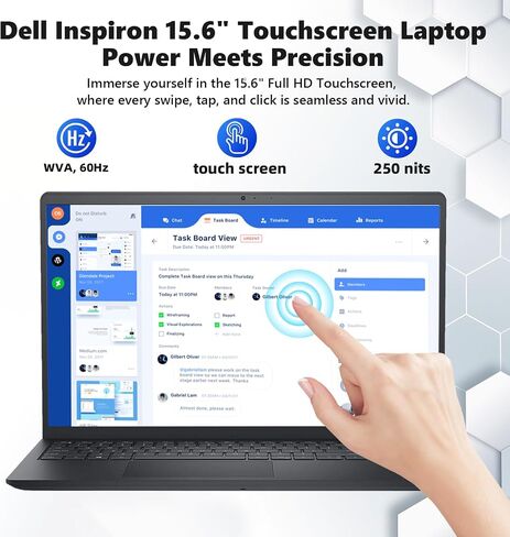 Dell Inspiron3530 Touch Screcnen Business Laptop • 15.6 "FHD • Intel 13th Core I5-1334U CPU • Intel UHD Graphics • Copilot AI • WiFi6 • لوحة رقمية • Win11 Pro • W/Accessoires (64GB RAM | 2TB SSD) in Saudi Arabia
