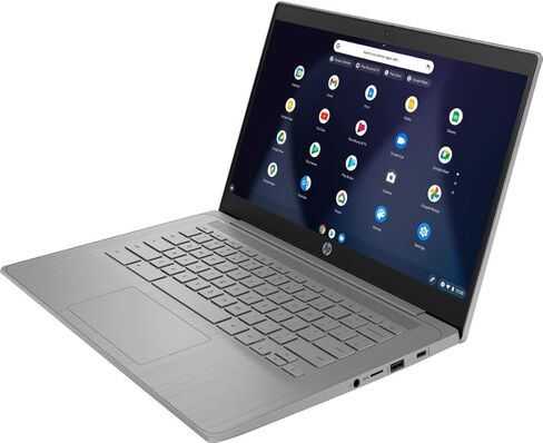 HP 2023 Chromebook Laptop ، شاشة 14 بوصة ، معالج Intel Celeron N4120 ، ذاكرة الوصول العشوائي 4 جيجابايت ، 64 جيجابايت EMMC ، Intel UHD Graphics 600 ، WiFi ، Bluetooth ، Chrome OS ، Modern Gray (متجدد) in Saudi Arabia