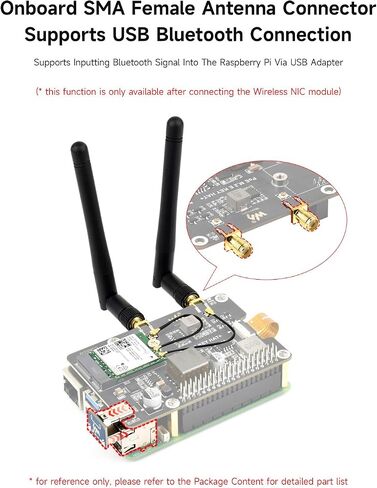 PCIE Waveshare إلى M.2 e مفتاح محول مع وظيفة POE ، متوافق مع Raspberry PI 5 ، دعم NGFF (M.2 E KEY) NIC WIRELYS ، RASPBERRY PI 5 PCIE HAT ، يشمل AX210 اللاسلكي. in Kuwait