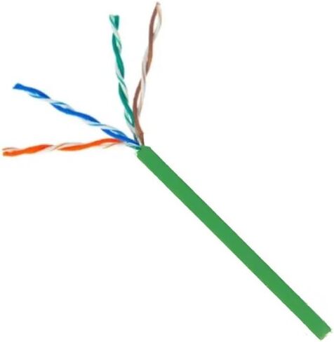 CAT5E-G Bulk Ethernet Cable ، U/UTP ، النحاس العاري الصلب ، صندوق سحب 1000 قدم ، عزل HDPE ، سترة PVC ، UL مدرج ، أخضر ، 24AWG ، CMR مصنفة in Saudi Arabia