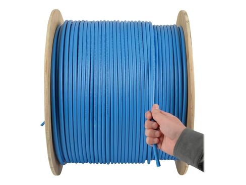 Tripp Lite Eaton N022-01K-BL 1000FT CAT5E 350MHz النحاس الصلب 24AWG UTP PVC CMR Ethernet كابل ، بكرة زرقاء 4-PAIR لألواح التصحيح والتشغيل ، حزمة العناية السحابية مسبقًا مؤهلة (10 حزمة) in Kuwait