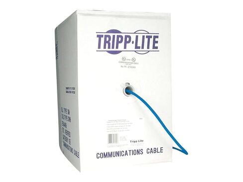 Tripp Lite Eaton N022-01K-BL 1000FT CAT5E 350MHz النحاس الصلب 24AWG UTP PVC CMR Ethernet كابل ، بكرة زرقاء 4-PAIR لألواح التصحيح والتشغيل ، حزمة العناية السحابية مسبقًا مؤهلة (10 حزمة) in Kuwait