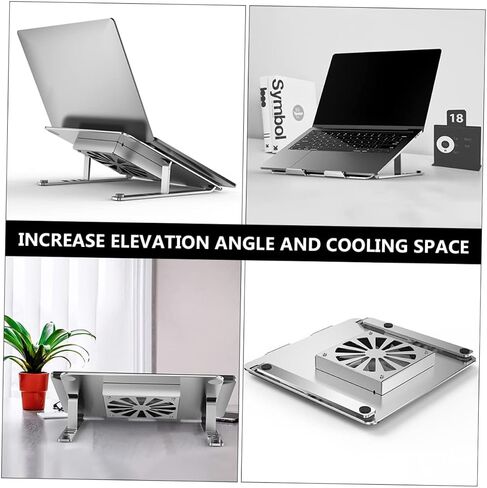 Laptop Cooling Pad with Adjustable Height and RGB Light Effect Fan for Laptops Under Laptop Stand for Enhanced Cooling and Craftsmanship in Saudi Arabia