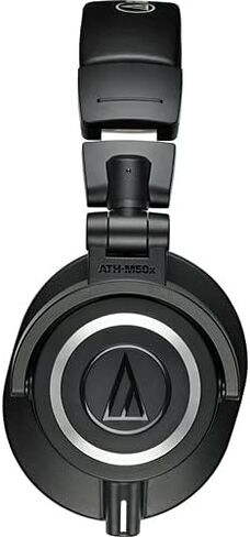 Audio-Technica ATH-M50x Professional Studio Monitor Headphones, Black + Microfiber Cleaning Cloth + Headphone Stand + Headphone CASE + Goby Labs Headphone Cleaner 4 fl oz in Kuwait