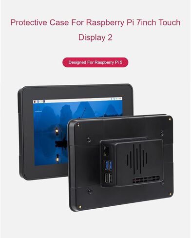 waveshare Protective Case for Raspberry Pi 7inch Touch Display 2 and Raspberry Pi 5 in Saudi Arabia