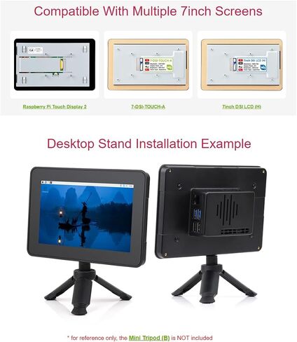 waveshare Protective Case for Raspberry Pi 7inch Touch Display 2 and Raspberry Pi 5 in Saudi Arabia