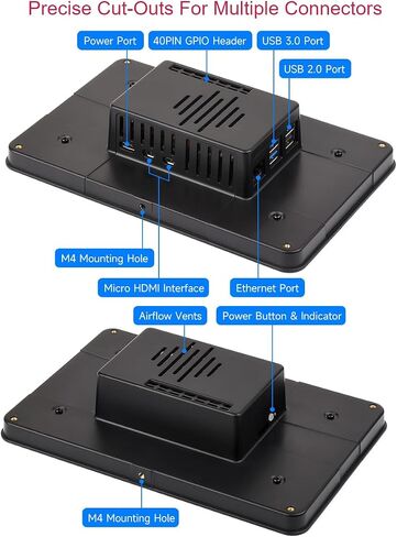 waveshare Protective Case for Raspberry Pi 7inch Touch Display 2 and Raspberry Pi 5 in Saudi Arabia
