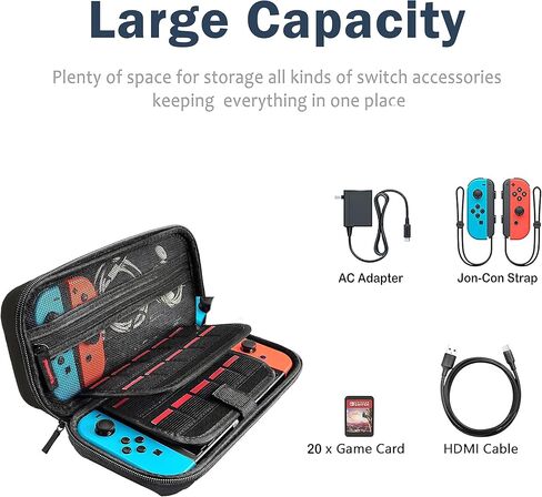 الحالة المقدمة لـ Nintendo Switch Name Name Switch OLED Console Games Protctive Travel Joy-Con & Accessories Case للاعبين N13 in Saudi Arabia