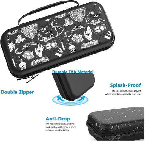 Esoteric Switch Case For Nintendo Switch/Switch OLED, with 20 Games Cartridges Alchemy Mystic Protective Travel Carrying Case Pouch for Console & Accessories MB336 in Saudi Arabia