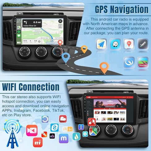 Naifay Android Car Radio for Toyota RAV4 (Fit J.B.L الإصدار) 2013 2014 2015 2015 2017 2018 ، 10.1inch touch screen for toyota rav4 und in Kuwait