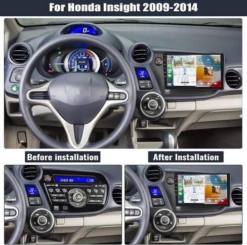 ستيريو لراديو السيارة لـ Honda Insight 2009-2014 ، Android 13 2+64g Carplay Android Auto ، 9 بوصات شاشة لراديو GPS WiFi Bluetooth FM/RDS EQ SWC Dual USB/Aux-in in Kuwait