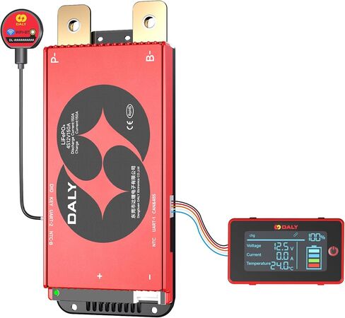DALY BMS 24V 8S 150A شاشة - BMS الذكية مع شاشة LCD 3 بوصة شاشة WiFi Bluetooth تدعم RS485 CAN لـ 24V LIFEPO4 للدراسيات الدراجات الكهربائية للتركيبات الكهربائية in Kuwait