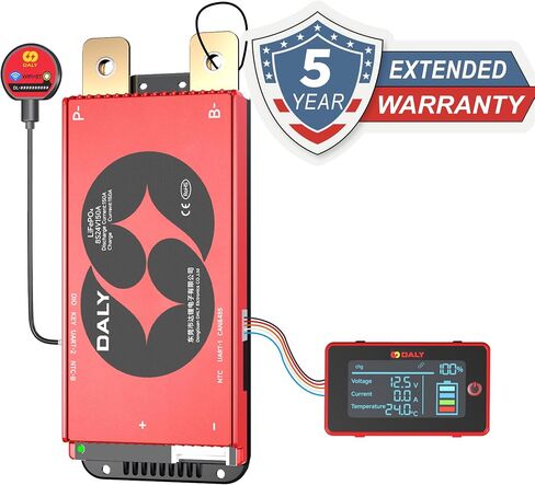 DALY BMS 24V 8S 150A شاشة - BMS الذكية مع شاشة LCD 3 بوصة شاشة WiFi Bluetooth تدعم RS485 CAN لـ 24V LIFEPO4 للدراسيات الدراجات الكهربائية للتركيبات الكهربائية in Kuwait