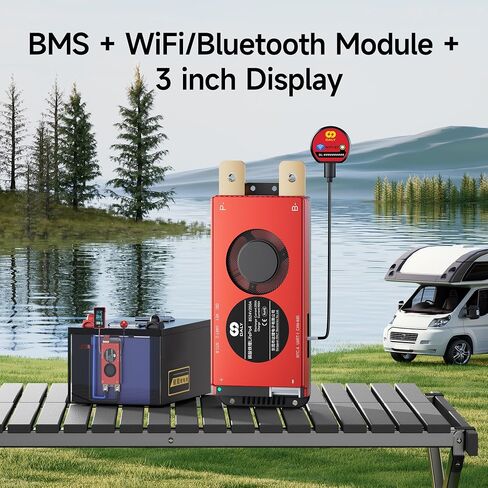 DALY BMS 24V 8S 150A شاشة - BMS الذكية مع شاشة LCD 3 بوصة شاشة WiFi Bluetooth تدعم RS485 CAN لـ 24V LIFEPO4 للدراسيات الدراجات الكهربائية للتركيبات الكهربائية in Kuwait