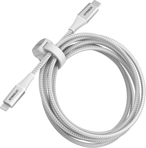 OtterBox Premium Pro Fast Charge Lightning to USB-C Cable, 2m - Ghostly Past (White) in Saudi Arabia