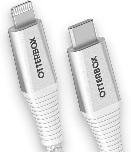 OtterBox Premium Pro Fast Charge Lightning to USB-C Cable, 2m - Ghostly Past (White) in Saudi Arabia
